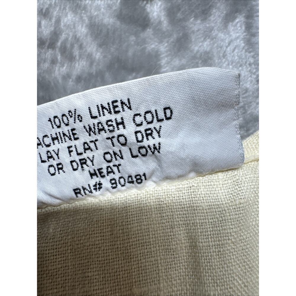 Aly Wear Linen Dress Womens Small Pale Yellow Lagenlook Cottagecore Minimalist - Picture 8 of 11